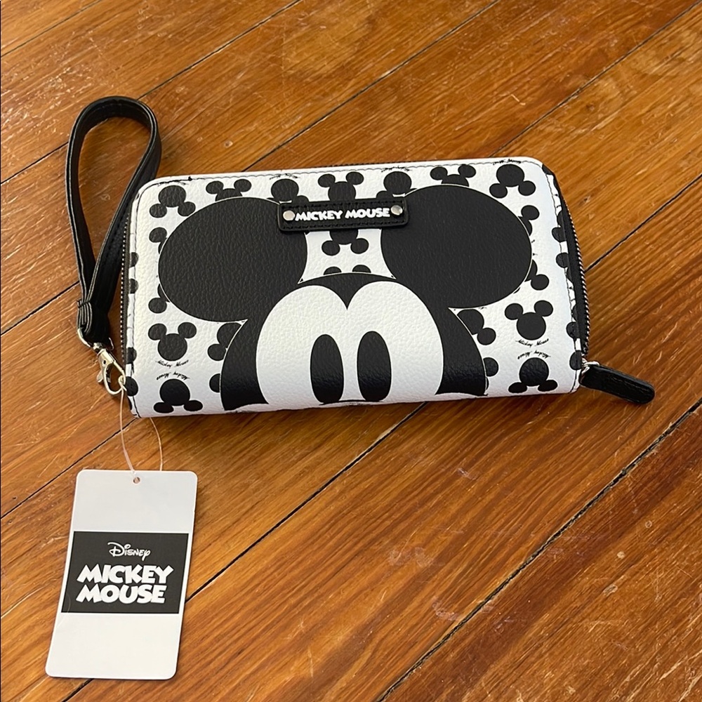Disney Mickey Mouse Black and White Wristlet